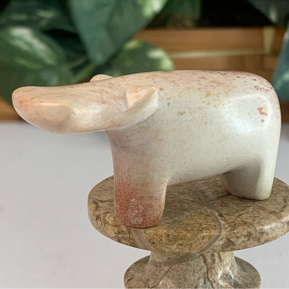 Kisii Soapstone Hand Carved HIPPO Figurine Stone Carving Mini Animal Figure 2.4” - Picture 3 of 14